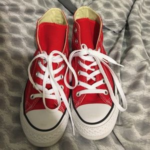 Red high top converse women’s